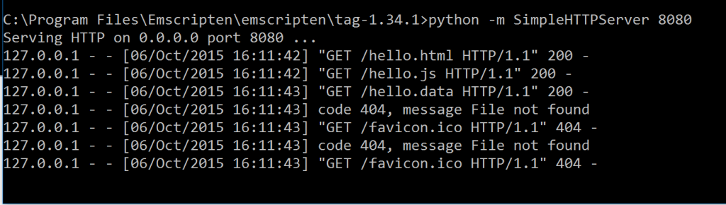 emscripten-python-simple-server